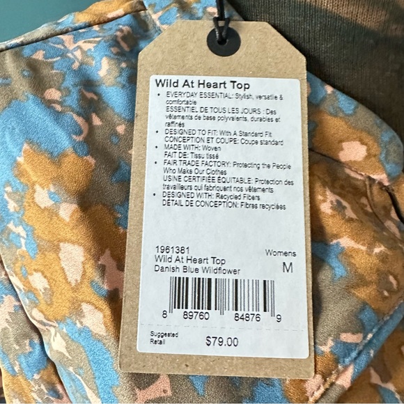 Prana Wild at Heart blouse. NWT. - Picture 6 of 7